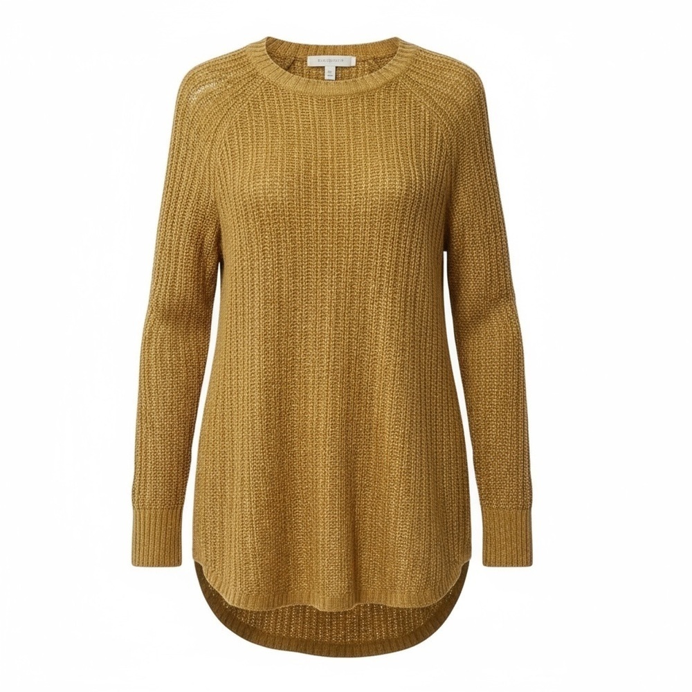 Mustard Yellow Knit Longline Sweater Tunic